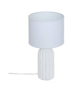 Ndricues tavoline, E14, H.36cm, qeramike, e bardhe