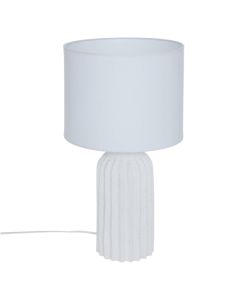 Ndricues tavoline, E14, H.50cm, qeramike, e bardhe