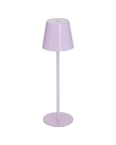 Ndricues tavoliine me karikim, LED, H.36cm, roze, metal, IP44, autonomi. 6H