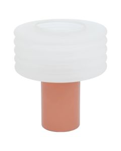 Ndricues tavoline, E27, H.36cm, roze, qelq