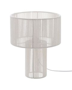 Ndricues tavoline, E27, D.27cm, H.34cm, tekstil, e bardhe