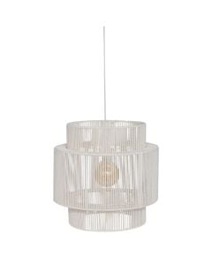 Ndricues I varur, E27, D,38cm, tekstil, e bardhe