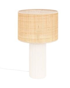 Ndricues tavoline, E14, H.47cm, qeramike, e bardhe