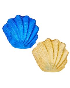 Ndricues dekorativ, shell, qelqi, blu, 14.5x9.5x12cm