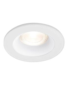 Circular spotlight, GU10, aluminum, white, IP54, D.8.3cm, H.3.8cm