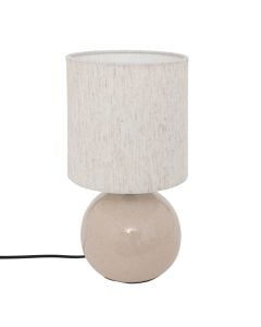 Ndricues tavoline, E14, H.28cm, qeramike, bezhe