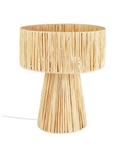 Ndricues tavoline, E27, H.34cm, fije natyrale, bezhe
