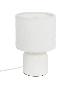 Ndricues tavoline, E14, H.22cm, qeramike, e bardhe
