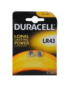 Bateri Duracell LR43 1.5 V Alkaline 2pc