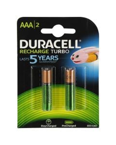 Duracell NiMH Rechargeable AAA Batteries, 800mAh, 2pc