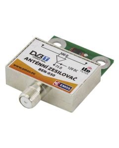 Antenna amplifier 30dB VHF/UHF 5–260 MHz, 470–790 MHz, 12V/50mA, F, IP45