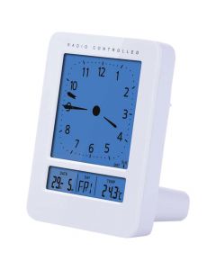 Digital Alarm Clock E9270 date, time zones, calendar, alarm, 2x1.5V AAA,  LED display 5x5/1.1x5 cm, 9.3×7.2 ×4.4 cm