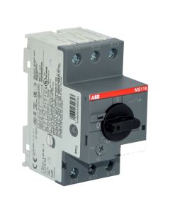 Manual Motor Starter MS116-6.3, Ie = 4.0-6.3 A, Ics = 50 kA /400 V AC