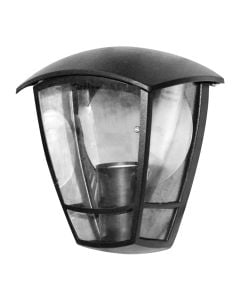 Outdoor Wall Light SELENE 1xE27, IP44, 16.5 cm, aluminum/glass, black