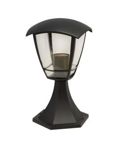 Outdoor Wall Light SELENE 1xE27, IP44, 16.5x28 cm, aluminum/glass, black