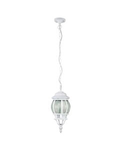 Outdoor Pending Lamp Istria E27 1x60W, IP23, 105x18 cm, white color, metal/glass