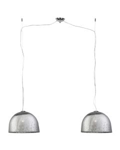 Pending LampSky Brilliant E2, 2x60W, 151x84x37 cm, chrome color, metal/glass