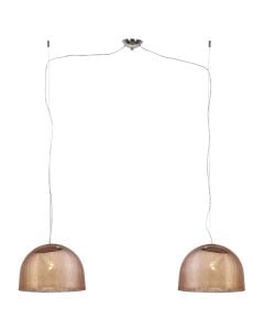 Pending Lamp Brilliant E2, 2x60W, 151x84x37 cm, chopper color, metal/glass