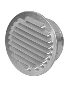 Aluminium round grille with spring clips and mesh 95 mm