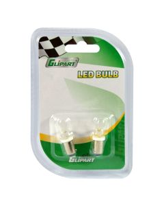 Car lamp Glipart 12V, T4W 1-LED WHITE 2CP
