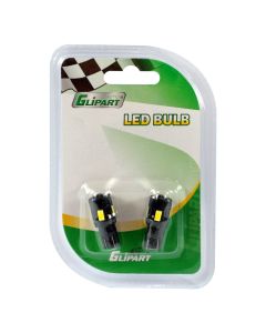 Car lamp Glipart 12V, W5W 6-SMD-LED WHITE CANBUS 2CP