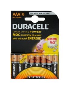Duracell battery basic AAA Economy Pack, 8pc/pack