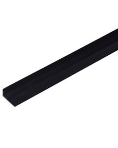 Angle 1m PVC black mat L.1000X20XH.10MM