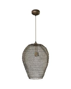 Pending Lamp Billy Brilliant  E27 , 1x60W, H112xD35 cm, bronze antique color, metal, IP20