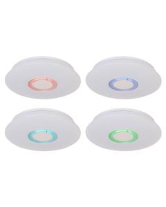Ceiling Lights Donata Brilliant, 12 W, LED, 800 lm, 3000K, D36.5x7.5 cm, metal/plastic, white color, IP20