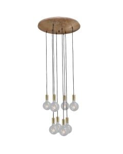 Pending Lamp Tessi E27, 8x60 W, Ø60xH150 cm, metal, black color