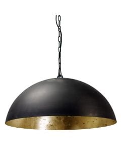 Pending Lamp Larino E27, 1x75 W, Ø60xH130 cm, metal, black / gold color