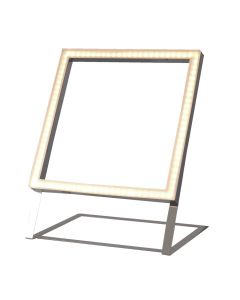 Table lamp, SMD LED, 10W, 700 lm, 3000K, metal/alumin/plastic, chrome, 20x16.5xH30 cm