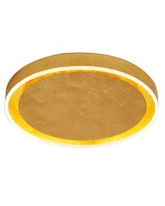 Ceiling lightin, SMD LED, 55W,3850 Lm, 3000K, metal/aluminium/acrylicl, chrome gold, ∅60xH6 cm