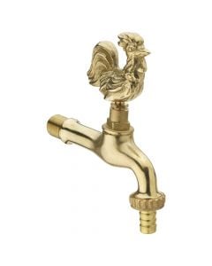 Artistic water tap with bronze decor, 1/2" M, with rosette, Tap with cock handle