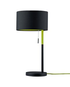 Ndriçues tavolin 'Landor', E14,  1x40 W, H45xD22 cm, metal/tekstil, IP20, ngjyrë të zezë