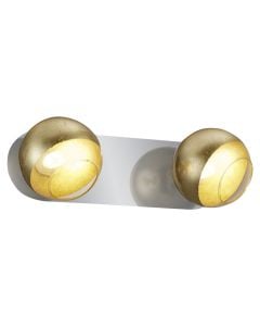 Spot lihgt TRIO 'Ontario' 2xG9, 3.5 W LED, 2x320 lm, 30x10x14 cm, metal/glass,  chrome/gold color