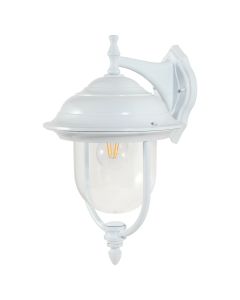 Wall outdoor light, 1x60 W, E27, 28x44 cm, metal/plastic, IP44, white color