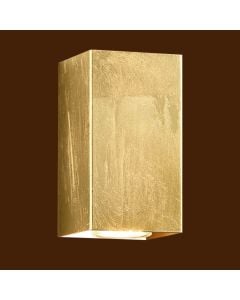 Ndricues muri, Cleo 2xGU10, 35 W max, 15x8x8 cm, metal,  ngjyrë ari, IP20