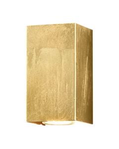 Ndricues muri, Cleo 2xGU10, 35 W max, 15x8x8 cm, metal,  ngjyrë ari, IP20