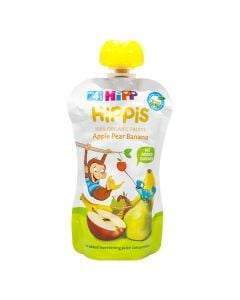 Pure për bebe me mollë, dardhë dhe banane, HiPP HiPPis