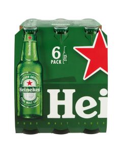 Birrë, shishe, Heineken, Pure malt lager, 6 x25 cl, 5% alkool