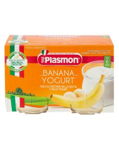 Yogurt with banana, Plasmon, 2x120 gr