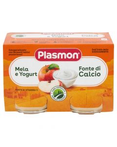 Yogurt with apple, Plasmon, 2x120 gr