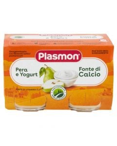 Yogurt with pear, Plasmon, 2x120 gr