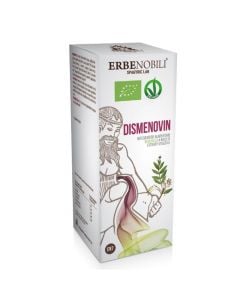 Nutritional suplement, Dismenovin, Erbenobili, with plant extracts against menstrual disorders.