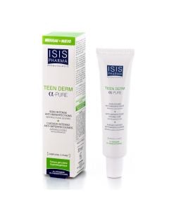 Intensive face cream, for the treatment of skin imperfections, IsisPharma Teen Derm α-Pure, 30 ml