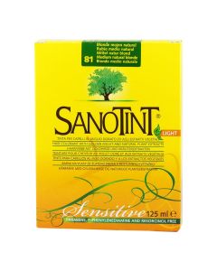 Bojë flokësh, 81 Medium Natural Blonde, Sanotint Light