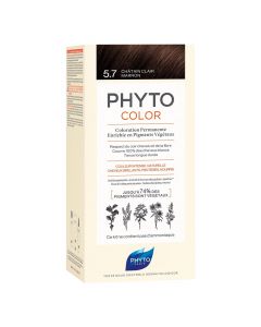 Bojë flokësh permanente, Phyto Color 5.7 Light Chestnut Brown
