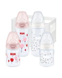 Shishe biberon për bebe 0-6 muajsh, NUK® First Choice Wide Neck, 300 ml