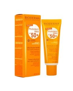 Golden colored sun cream for sensitive skin, Bioderma Photoderm Max Aquafluid SPF 50